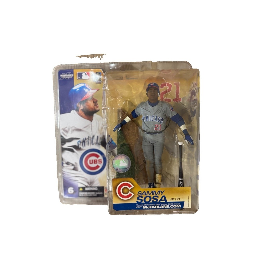 2003 McFarlane MLB Series 6 Sammy Sosa #2 Chicago Cubs Gray Figure Sealed